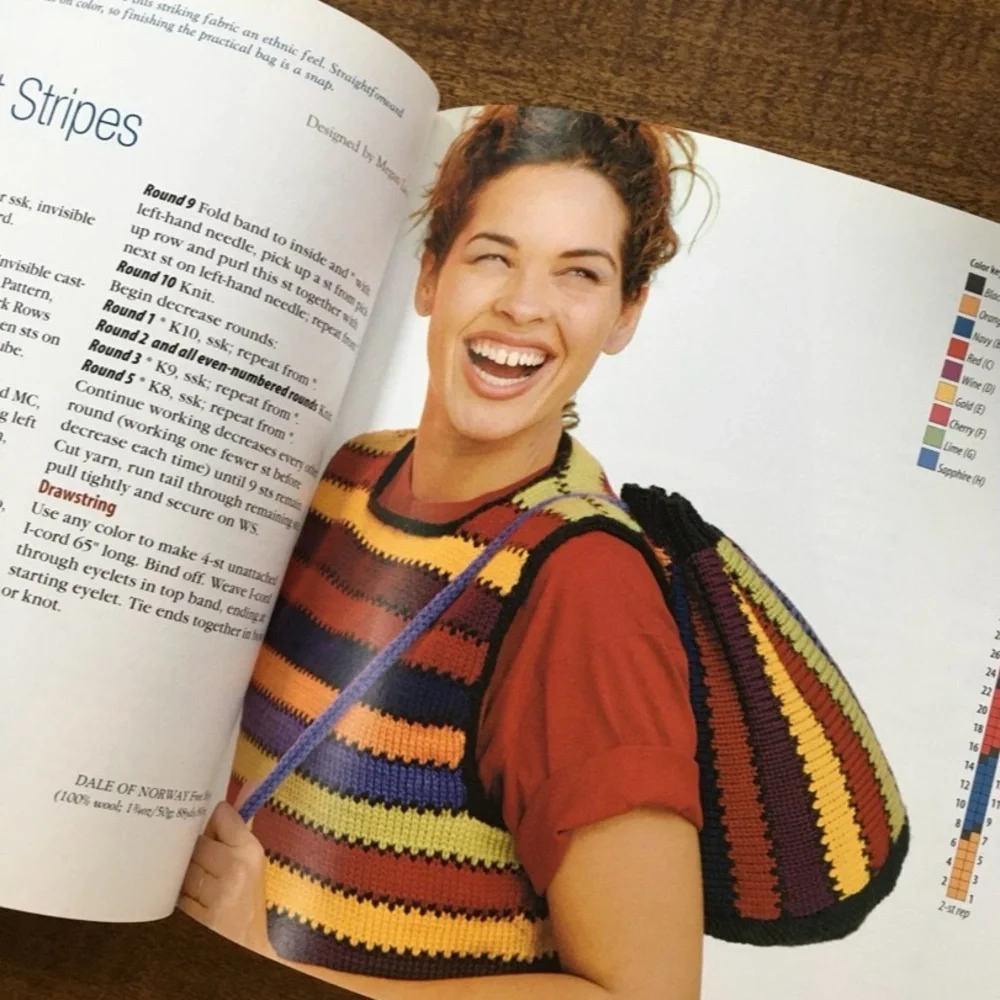 Knitting Book “Bags A Knitter’s Dozen” Softcover 12 Patterns 2004